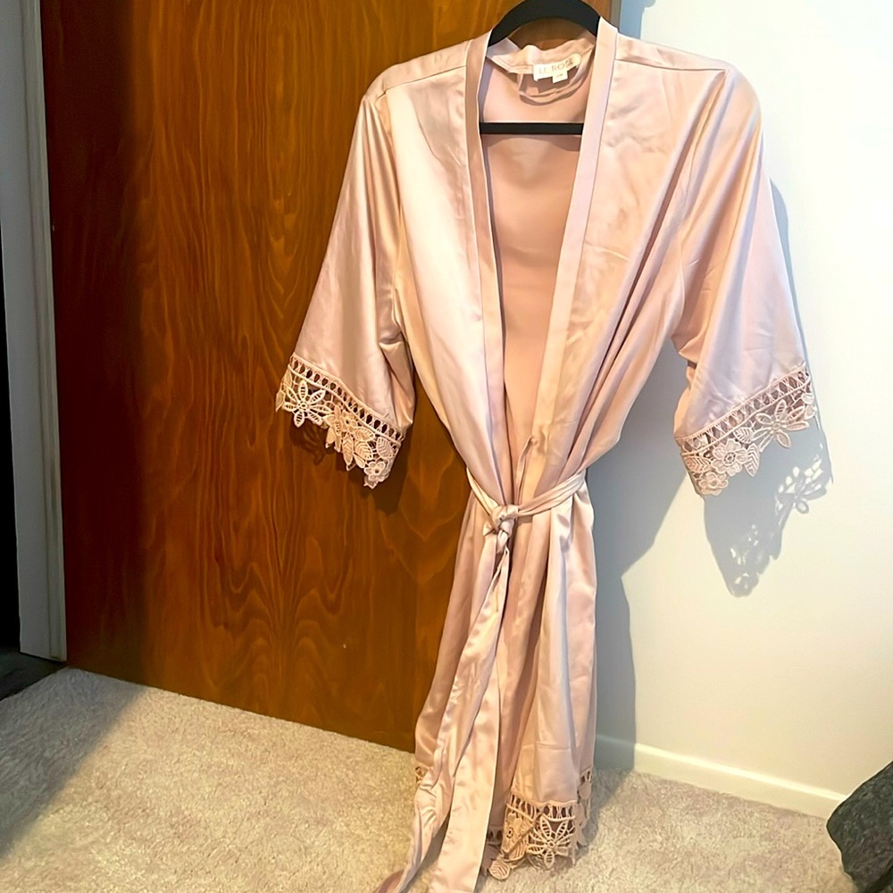 Beautiful rose colored silk robe!